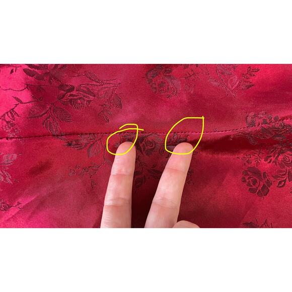 Vintage California Miss Lace Slip Dress Lingerie Nightgown Nightie Gothic Red M - Picture 14 of 15